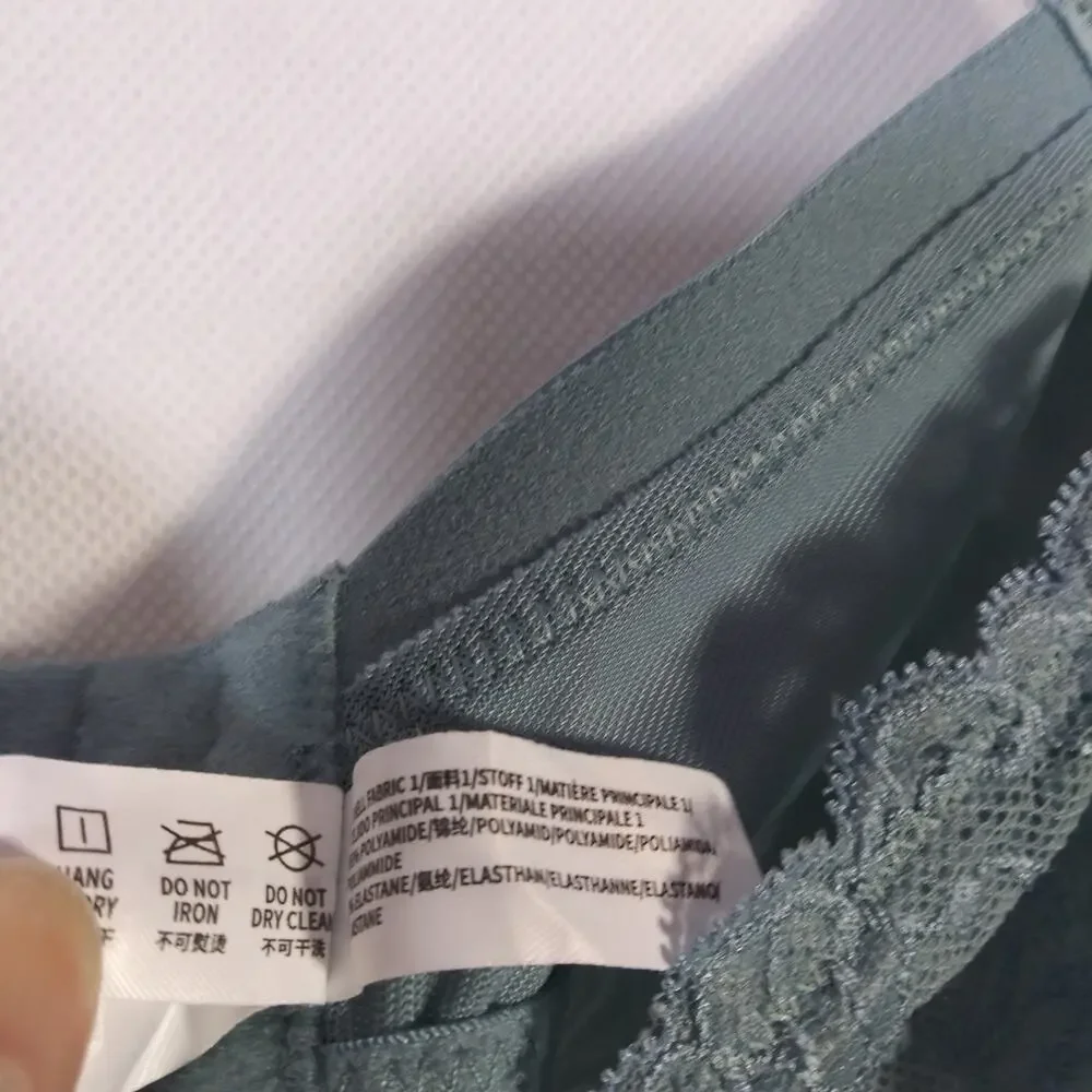 HSIA Teal FLOWER POWER Freesia Lace Underwire Bra Size 36D